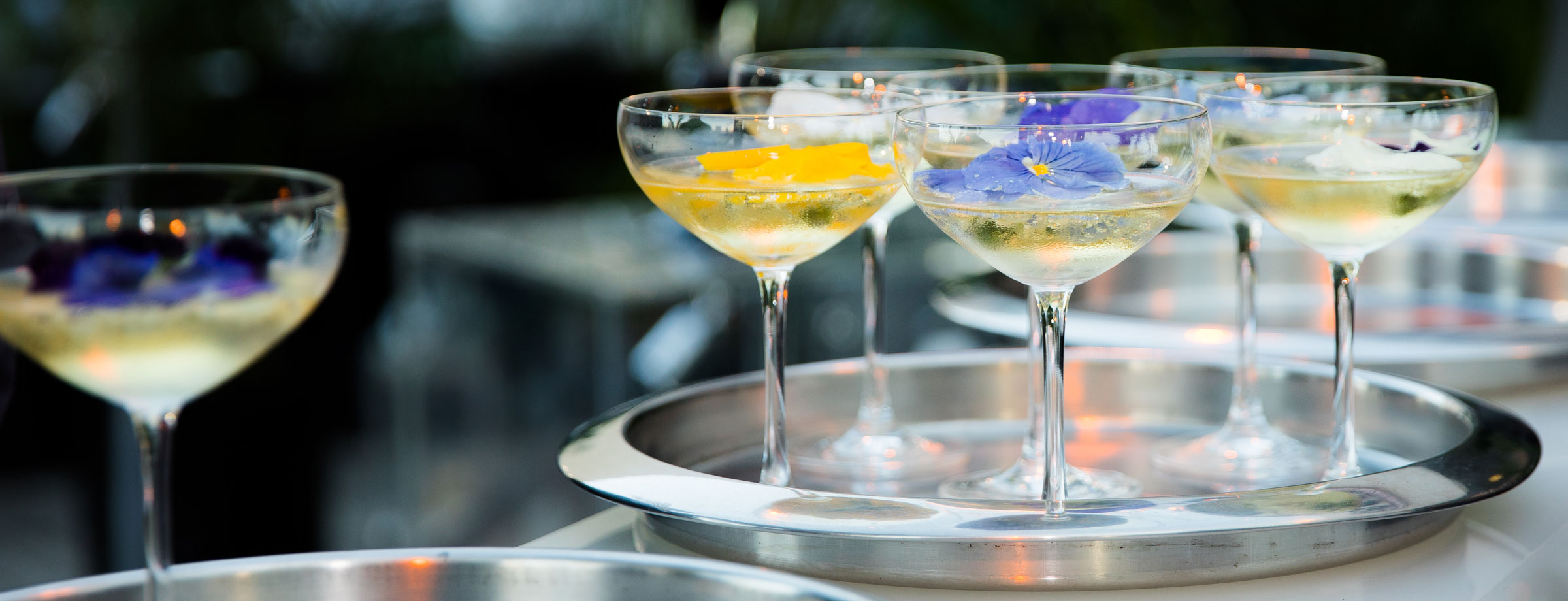 cocktail style wedding reception