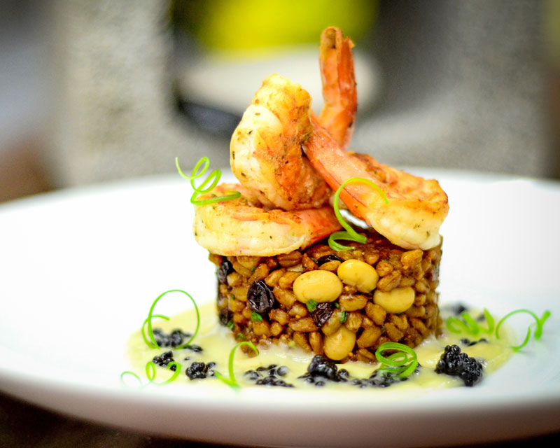 Grilled Jumbo Shrimp with Caviar Beurre Blanc