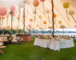 Event design services Miami: tented wedding reception