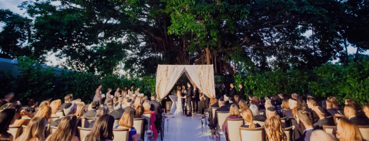 outdoor country club ceremony